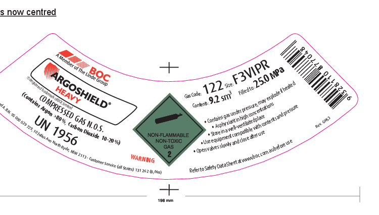 122F3VIPR BOC ARGOSHIELD HEAVY 18% CO2 IN AR F3 VIPR