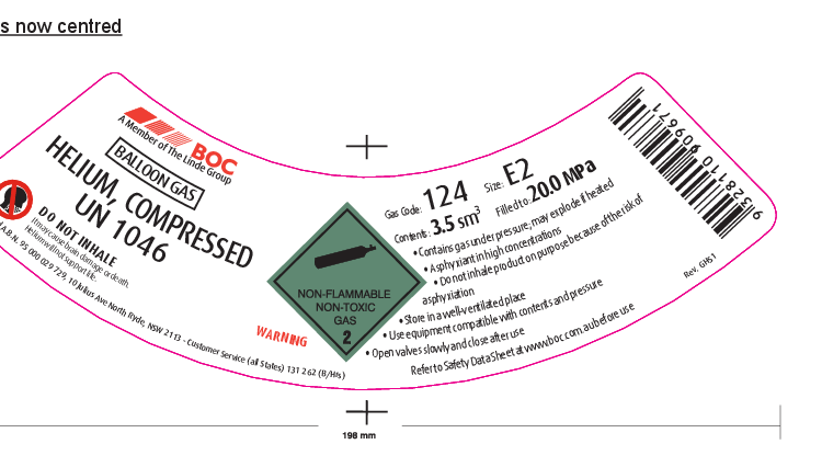 124E2 BOC BALLOON GAS E2 SIZE