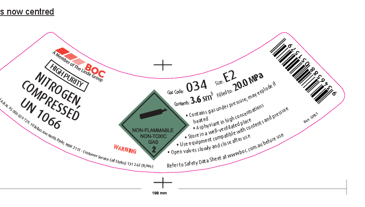 034E2 BOC NITROGEN HIGH PURITY E2 SIZE