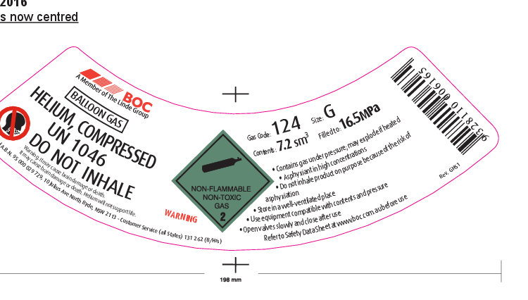 124G BOC BALLOON GAS G SIZE