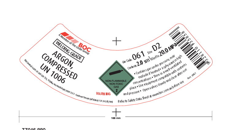 061D2 BOC ARGON WELDING D2 SIZE