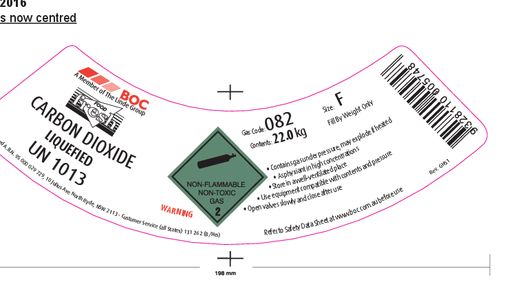 082F BOC CO2 FOOD FRESH F SIZE (22KG NET)