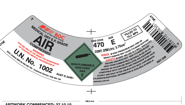 470E BOC MEDICAL DRY AIR E SIZE