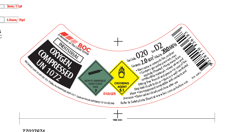 020D2 BOC OXYGEN INDUST D2 SIZE