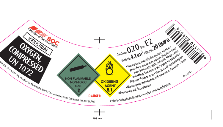 020E2 BOC OXYGEN INDUST E2 SIZE