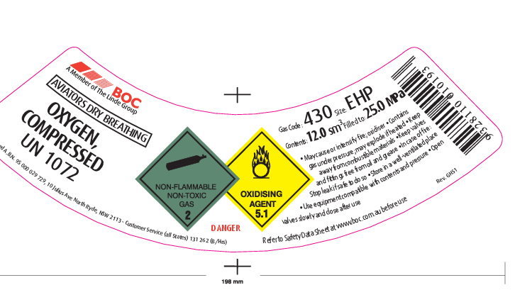 430EHP BOC OXYGEN DB EHP EHP SIZE