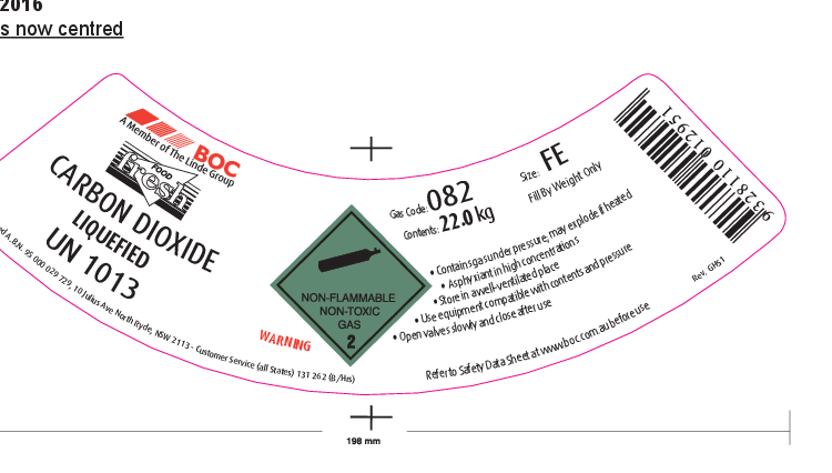 082FE BOC CO2 FOOD FRESH FE SIZE (22KG NET)