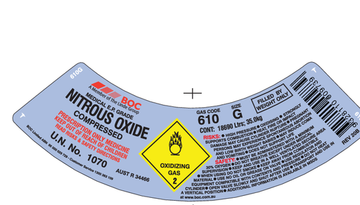 [610G] 610G BOC Medical Nitrous Oxide (N2O) G SIZE