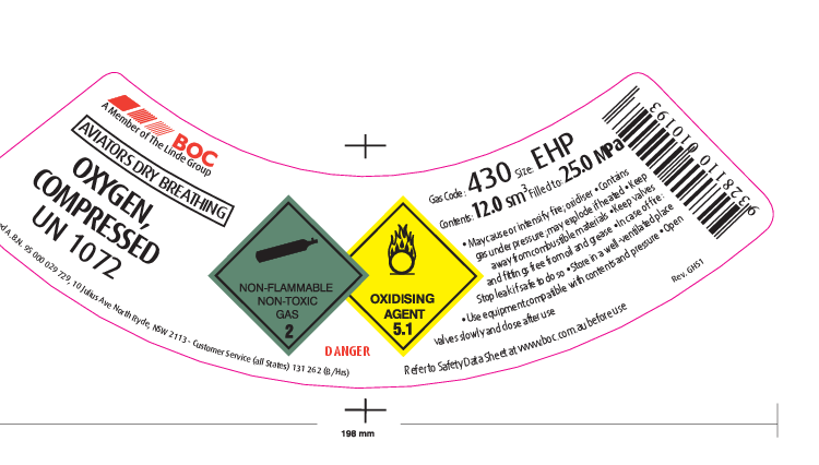 430EHP BOC OXYGEN DB EHP EHP SIZE | Black Cat Gas